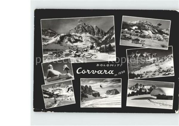 Corvara Pustertal Suedtirol Panorama Dolomiten Wintersportplatz
