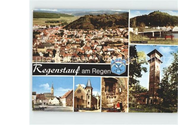 Regenstauf Panorama Regen Brücke Aussichsturm Lour