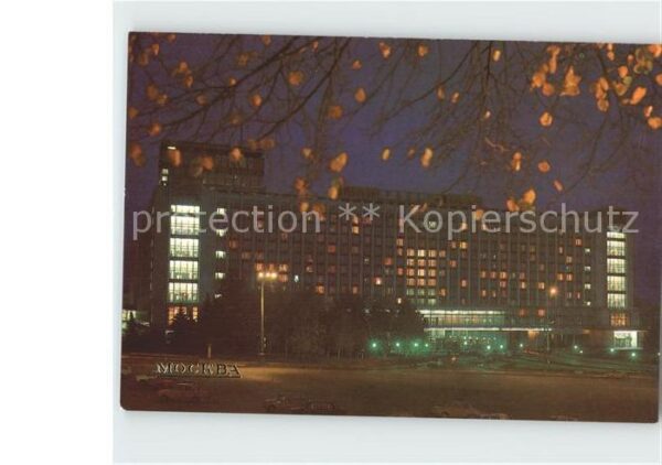 Moscow Moskva Rossia Hotel bei Nacht
