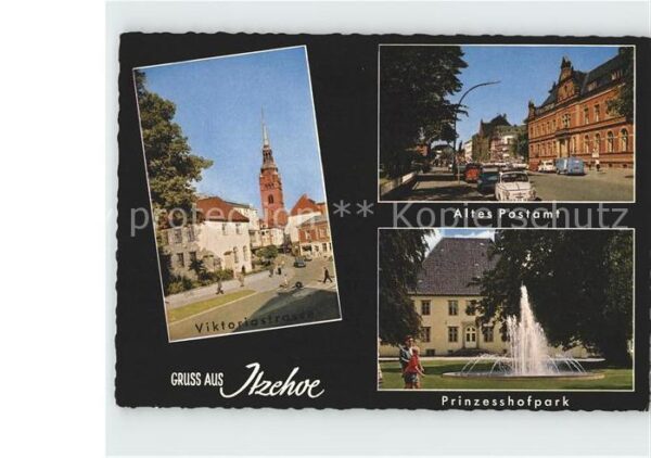 Itzehoe Viktoriastrasse Kirche Postamt Prinzess