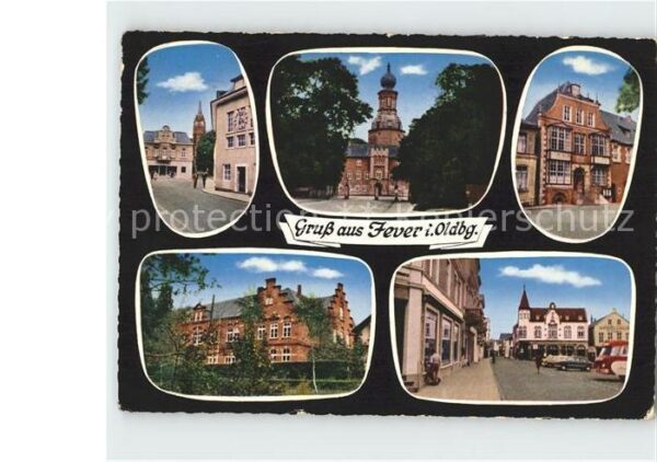 Jever Glockenturm Schloss Rathaus Gymnasium N