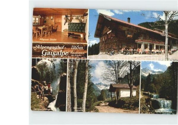 Reichenbach Oberstdorf Alpengasthof Gaisalpe Kapelle Wasserfal