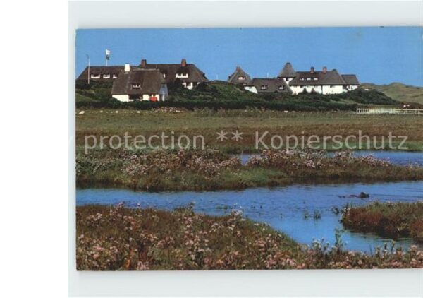Kampen Sylt Blick über die Wattwiesen Nordseebad