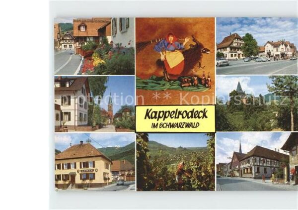 Kappelrodeck Teilansichten Weinort Ferienort Hexe