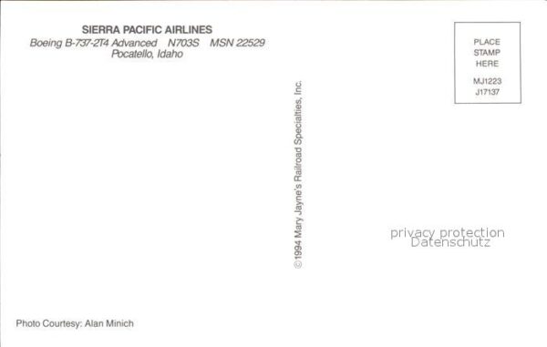 Flugzeuge Zivil Sierra Pacific Airlines Boeing B-737-2T – Bild 2