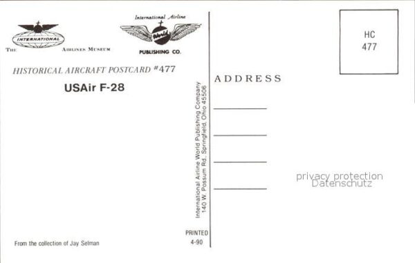 Flugzeuge Zivil USAir F-28 N453US – Bild 2