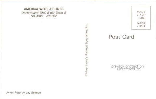 Flugzeuge Zivil America West Airlines DeHavilland DHC-8 – Bild 2