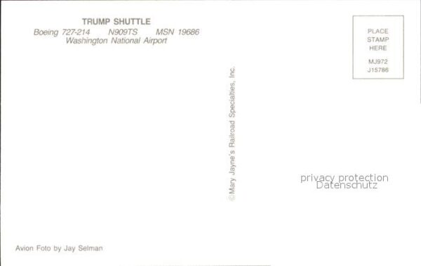 Flugzeuge Zivil Trump Shuttle Boeing 727-214 N909TS MSN – Bild 2