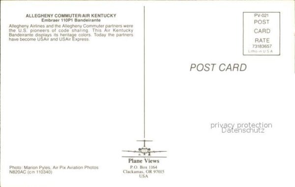 Flugzeuge Zivil Allegheny Commuter/Air Kentucky Embraer – Bild 2