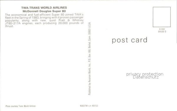 Flugzeuge Zivil TWA Trans World Airlines McDonnell Doug – Bild 2