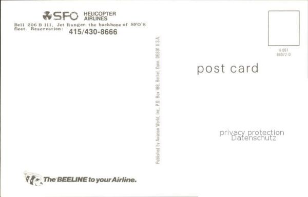 Hubschrauber Helikopter SFO Helicopter Airlines Bell 206-B III – Bild 2