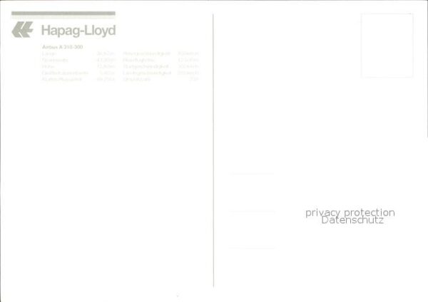 Flugzeuge Zivil Hapag-Lloyd Airbus 310-300 – Bild 2