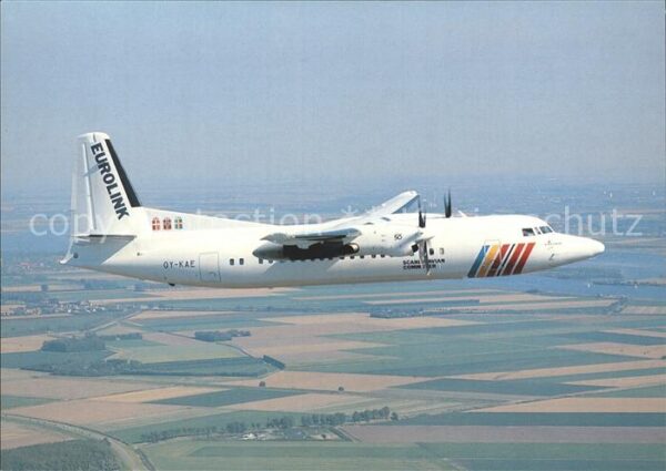 Flugzeuge Zivil SAS Scandinavian Commuter Fokker 50 OY-
