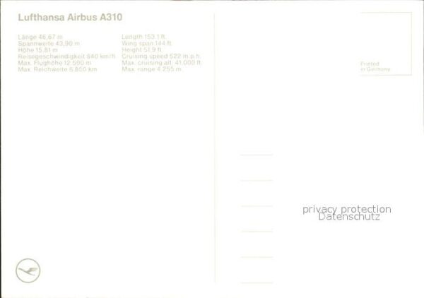 Lufthansa Airbus A310 – Bild 2