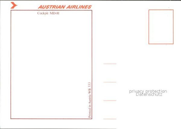Flugzeuge Zivil Austrian Airlines MD-81 Cockpit – Bild 2