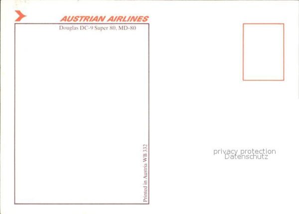 Flugzeuge Zivil Austrian Airlines Douglas DC-9 Super 80 – Bild 2