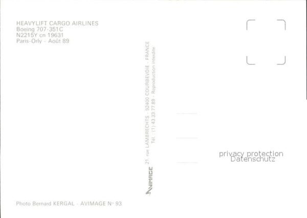 Flugzeuge Zivil Heavylift Cargo Airlines Boeing 707-351 – Bild 2
