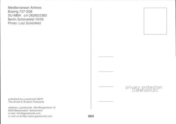 Flugzeuge Zivil Mediterranean Airlines Boeing 737-3Q8 S – Bild 2