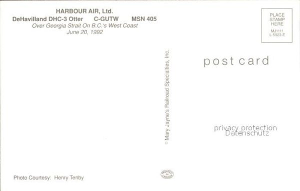 Flugzeuge Zivil Harbour Air DeHavilland DHC-3 Otter C-G – Bild 2