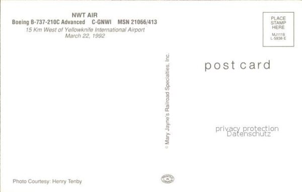 Flugzeuge Zivil NWT Air Boeing 737-210C Advanced C-GNWI – Bild 2