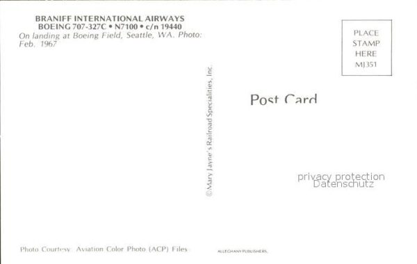 Flugzeuge Zivil Braniff International Airways Boeing 70 – Bild 2
