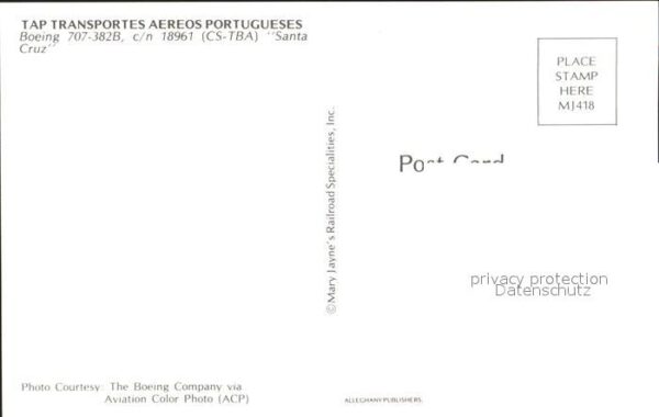 Flugzeuge Zivil TAP Transportes Aereos Portugueses Boei – Bild 2