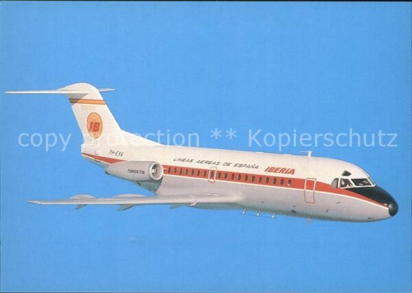 Flugzeuge Zivil Iberia Fokker F28 Mk1000 PH-EXA