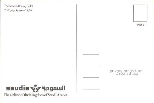Flugzeuge Zivil Saudia Boeing 747 – Bild 2