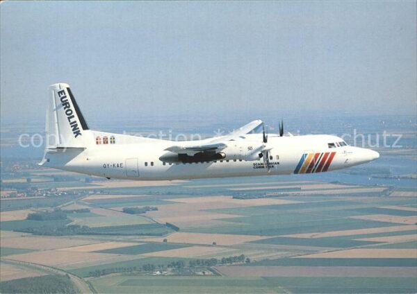 Flugzeuge Zivil SAS Scandinavian Commuter Fokker 50 OY-