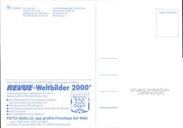 Flugzeuge Zivil Condor Europa-Jet Boeing 727-230 – Bild 2