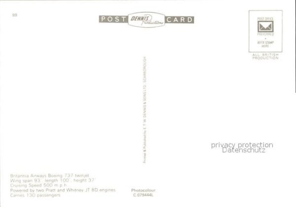 Flugzeuge Zivil Britannia Airways Boeing 737 – Bild 2