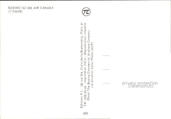 Flugzeuge Zivil Air Canada Boeing 767-200 C-GAUB – Bild 2