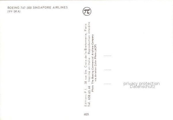 Flugzeuge Zivil Singapore Airlines Boeing 747-300 9V-SK – Bild 2