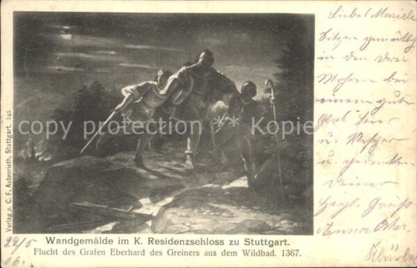 Stuttgart Wandgemälde im Residenzschloss Flucht d