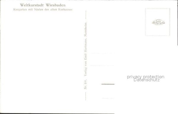 Wiesbaden Kurgarten mit Säulen des alten Kurhause – Bild 2