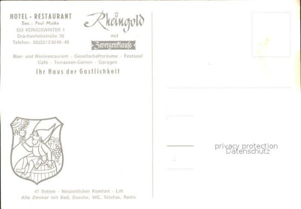 Koenigswinter Hotel Restaurant Rheingold Pferdekutsch – Bild 2