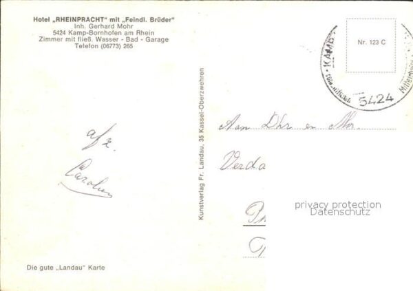 Kamp-Bornhofen Hotel Rheinfracht mit Feindlichen Brüde – Bild 2