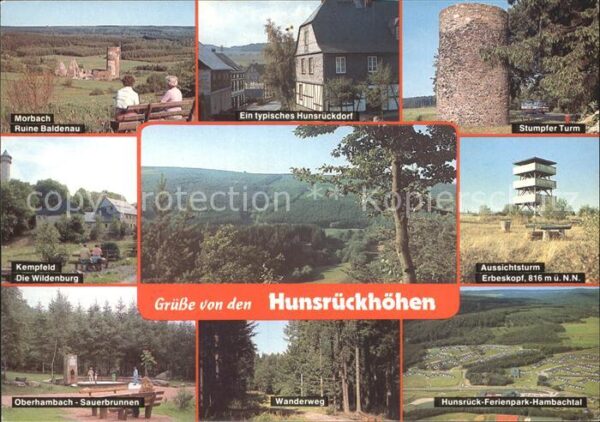 Hunsrueck mit Ruine Baldenau Dorfansicht Stumpfer
