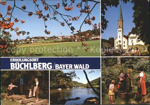 Buechlberg Ortsansicht Kirche Trimmpfad Fluss Brun