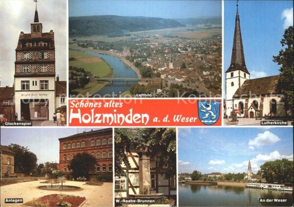 Holzminden Weser Glockenspiel Fliegeraufnahme Lutherkirc