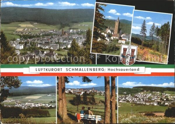 Schmallenberg Totalansicht Teilansichten Kirche Panor