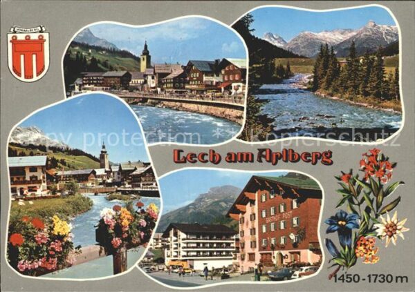 Lech Vorarlberg Orts und Teilansichten Partie am Lech