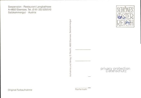 Ebensee Oberoesterreich Seepension Restaurant Langbathsee Gasts – Bild 2