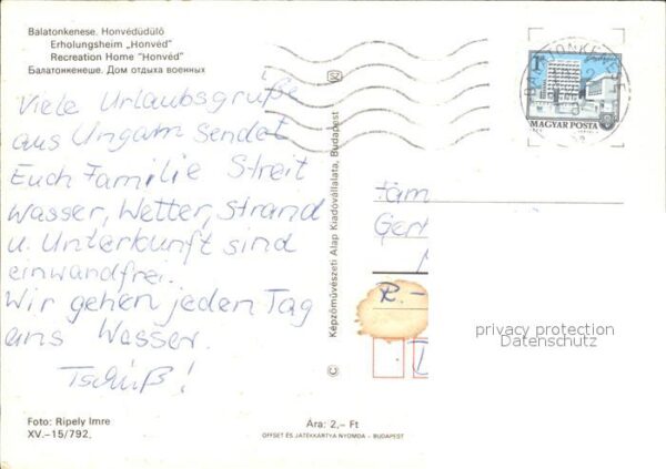 Balatonkeneseroel Ungarn Erholungsheim Honved – Bild 2