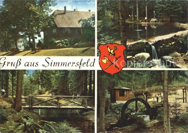 Simmersfeld Schwarzwaldhaus Wehr im Zugbach Wasserr
