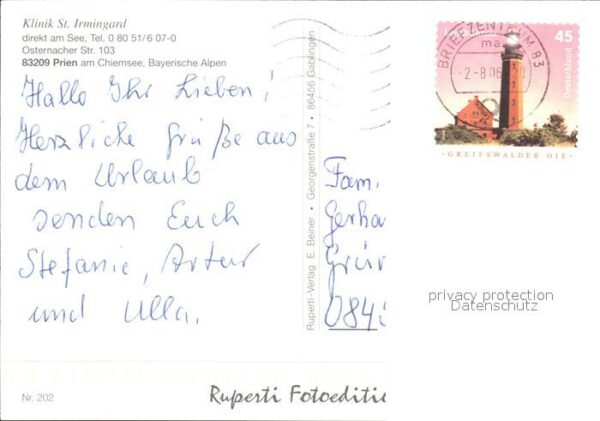 Prien Chiemsee Klinik St Irmingard mit Hochfelln und H – Bild 2