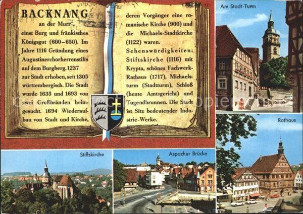Backnang Stadtturm Stiftskirche Aspacher Brücke