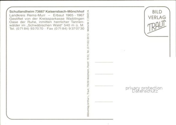 Moenchhof Kaisersbach Schullandheim Landkreis Rems Murr – Bild 2