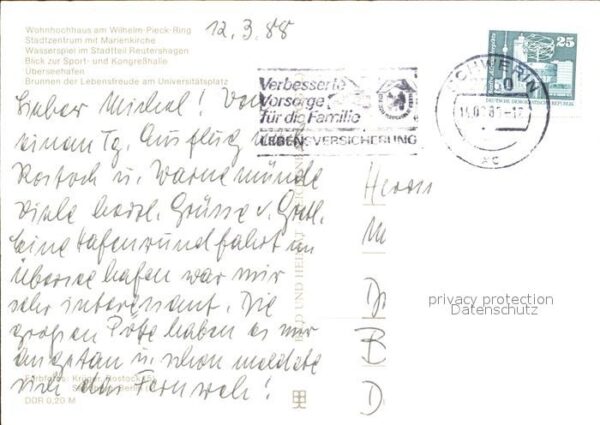 Rostock Wilhelm Pieck Ring Hochhaus Marienkirch – Bild 2