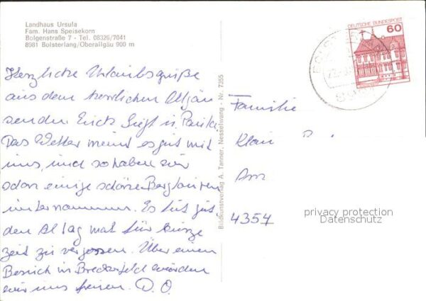 Bolsterlang Landhaus Ursula Nebelhornblick Freibad – Bild 2